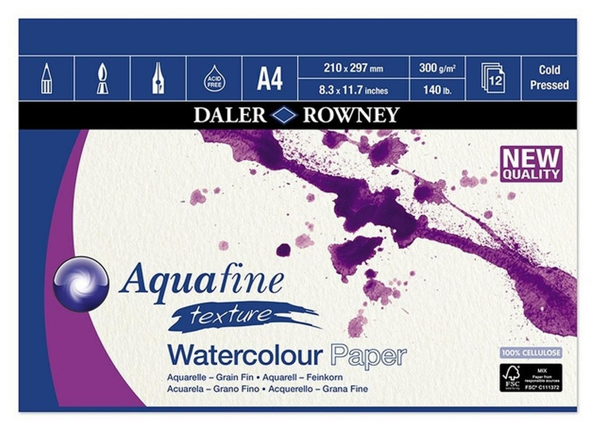 Aquafine Watercolour cold pressed pad 300gsm - 12 sheets