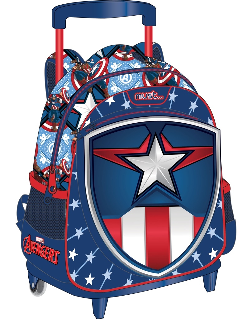 Τσάντα τρόλλευ νηπιαγωγείου Avengers Captain America