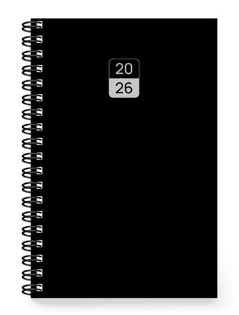 Ημερήσιο ημερολόγιο 2026 pop μαύρο 10 x 14 cm