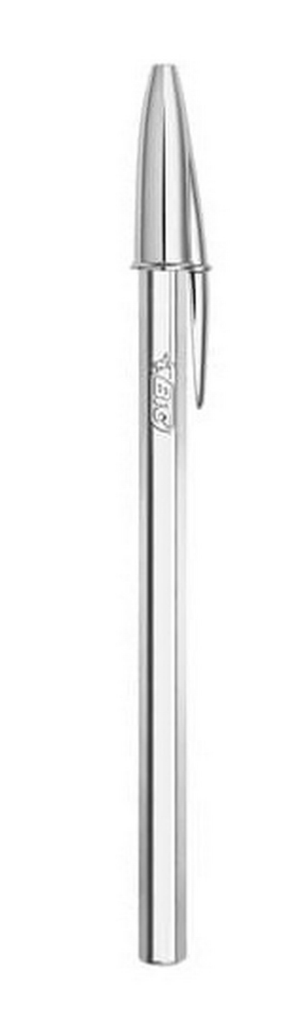 Στυλό Διαρκείας Μαύρο Bic Cristal Shine Silver Medium