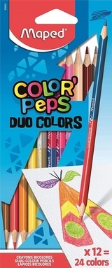 Χρωματιστά μολύβια ColorPeps Duo 12 τεμαχίων