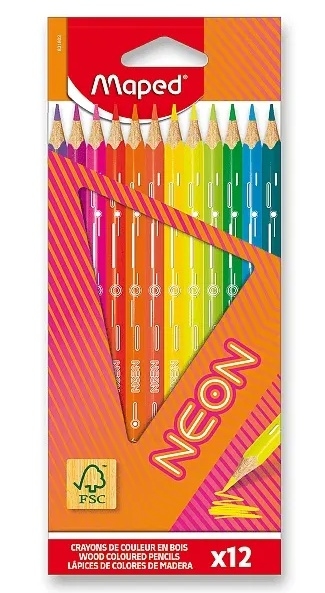 Ξυλομπογιές Neon 12 χρώματα