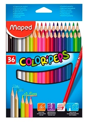 Χρωματιστά μολύβια ColorPeps 36 τεμαχίων
