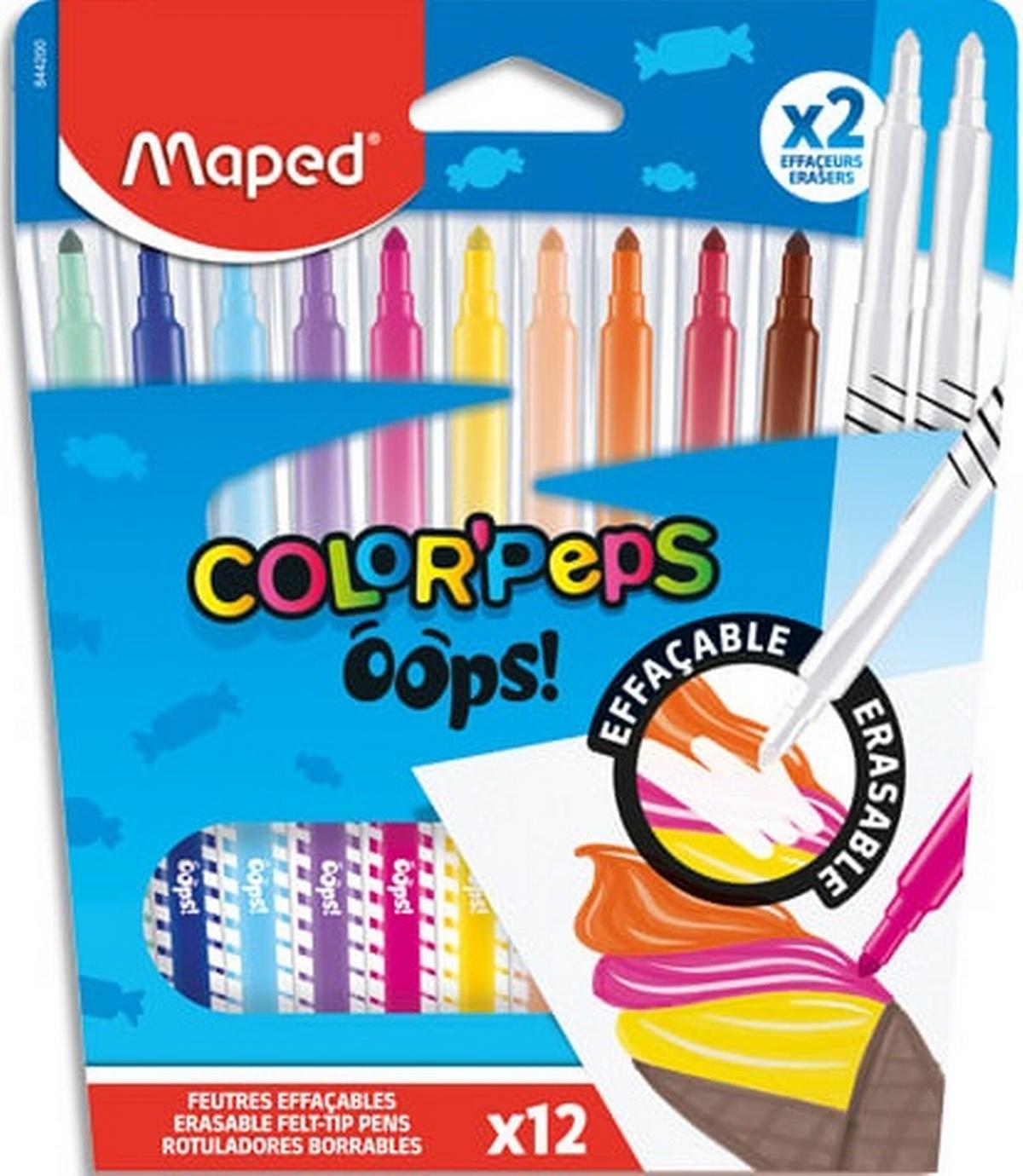 Μαρκαδόροι Oops Erasable 12 χρώματα