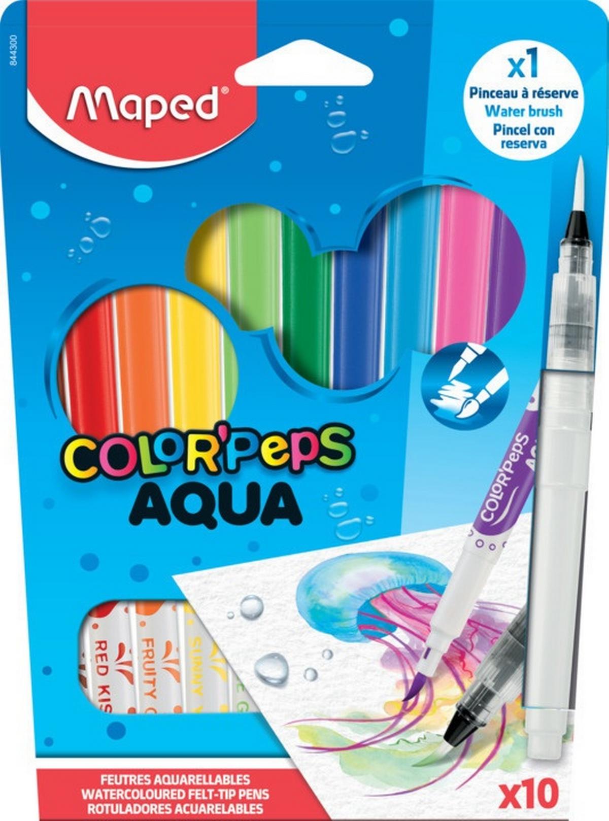 Μαρκαδόροι ζωγραφικής Aqua 12 χρώματα & πινέλο