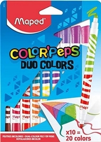 Μαρκαδόροι Ζωγραφικής Duo ColorPeps  12 τεμαχίων 24 χρωμάτων