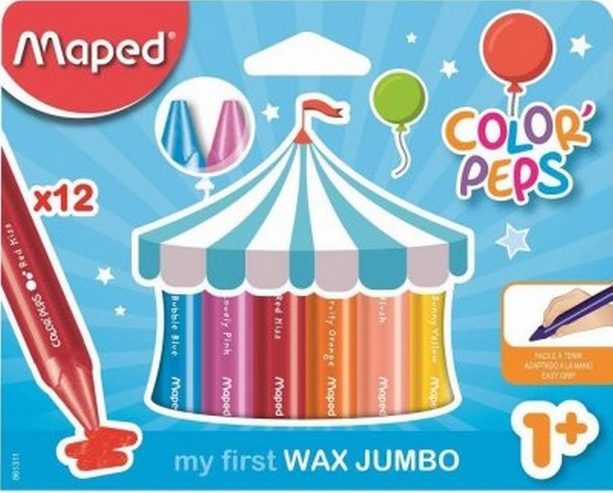 Κηρομπογιές Waxi Maxi 12 χρώματα