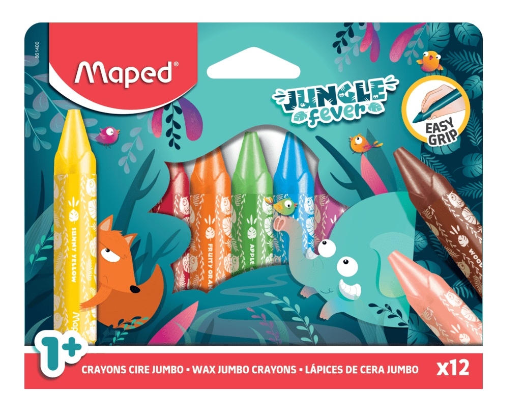 Κηρομπογιές Wax Maxi Jungle Fever 12 τεμάχια