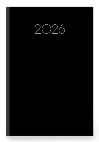 Ημερήσιο ημερολόγιο 2026 simple μαύρο 14 x 21 cm