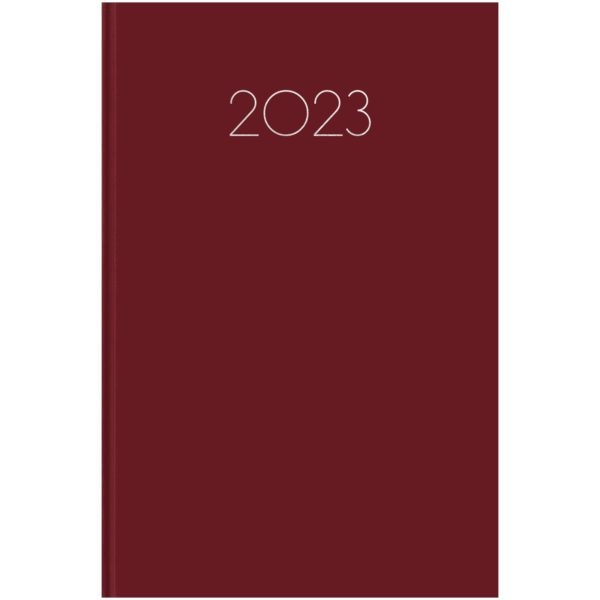 Ημερήσιο ημερολόγιο 2023 simple μπορντώ 17 x 25 cm