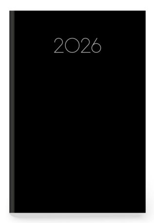 Ημερήσιο ημερολόγιο 2026 simple μαύρο 21 x 29 cm