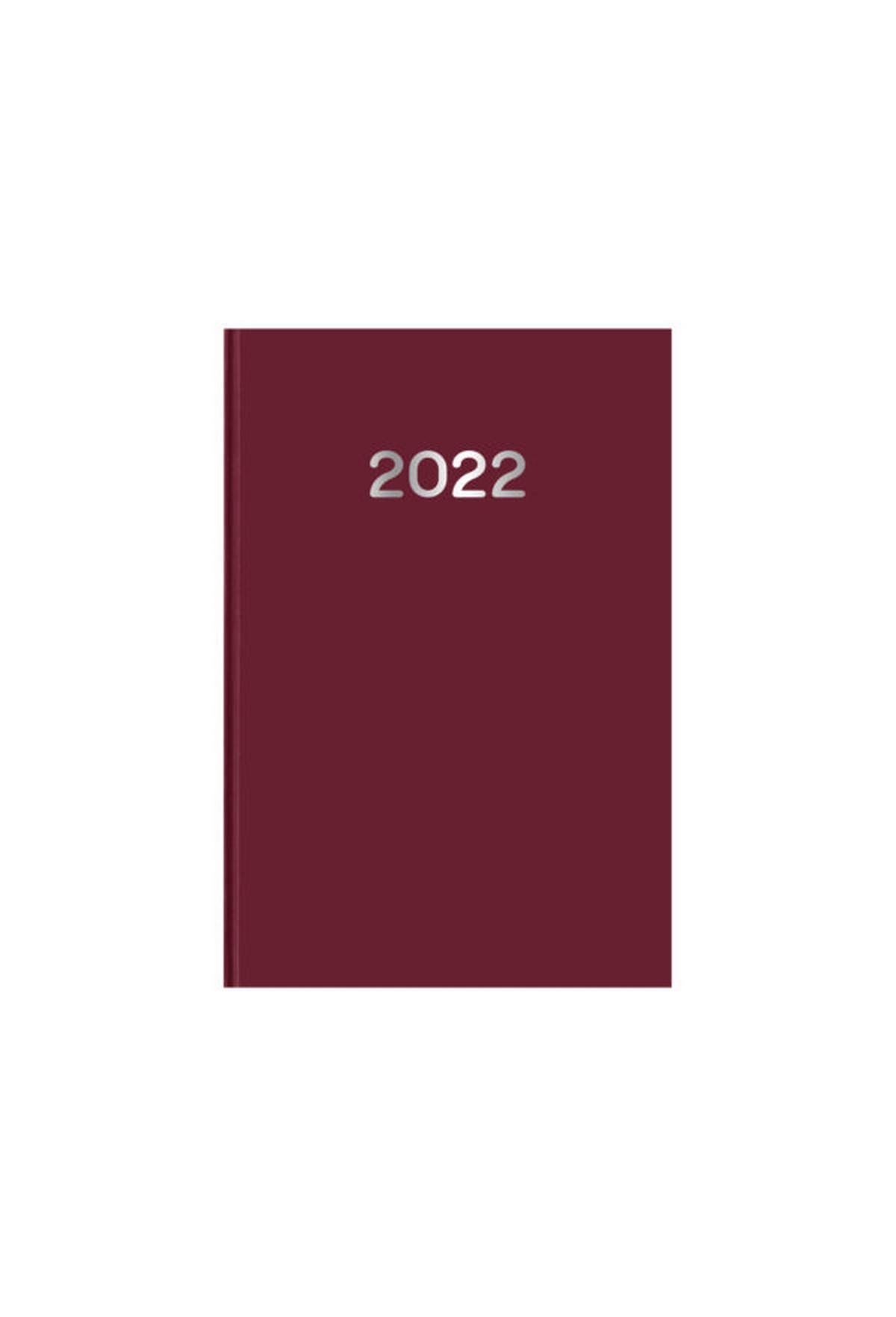Ημερήσιο ημερολόγιο 2022 simple μπορντώ 10 x 14 cm