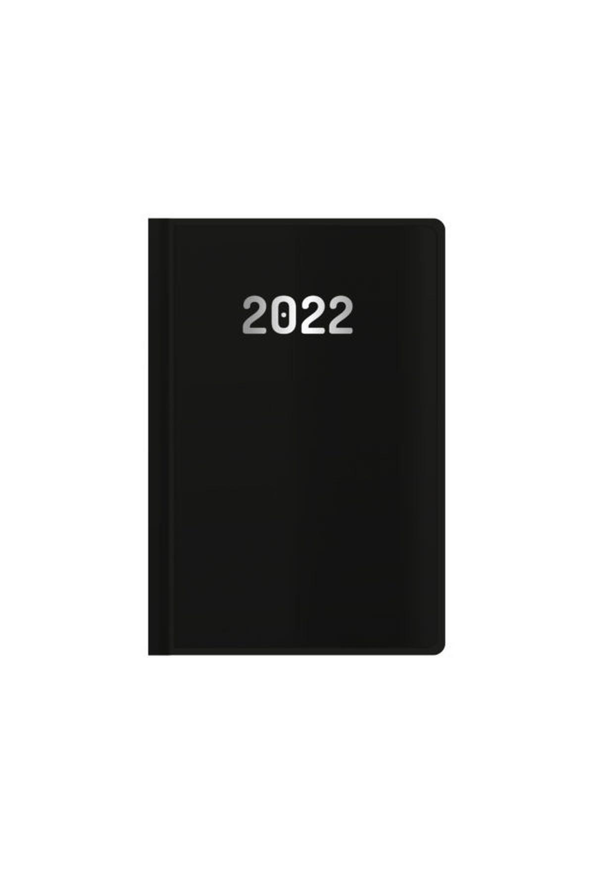 Ημερήσιο ημερολόγιο 2022 vintage μαύρο 17 x 25 cm
