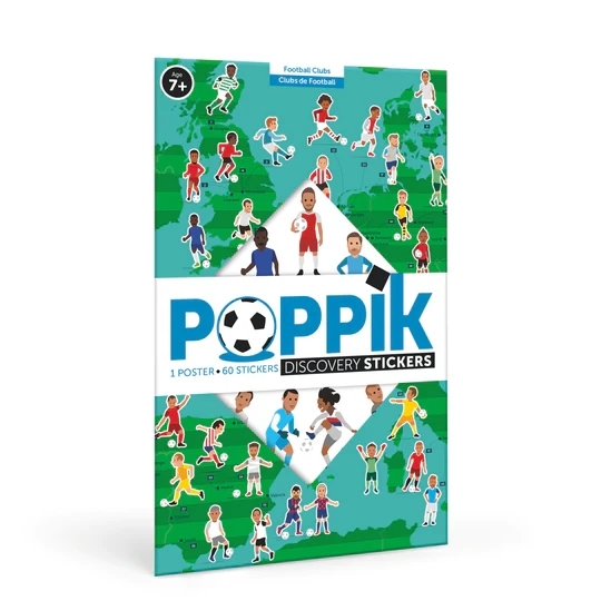 POPPIK Πόστερ με 60 αυτοκόλλητα – Ποδόσφαιρο