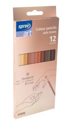 Χρωματιστά μολύβια Skin tones  12 χρώματα