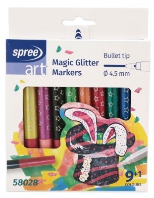 Magic Glitter μαρκαδόροι 10 χρώματα