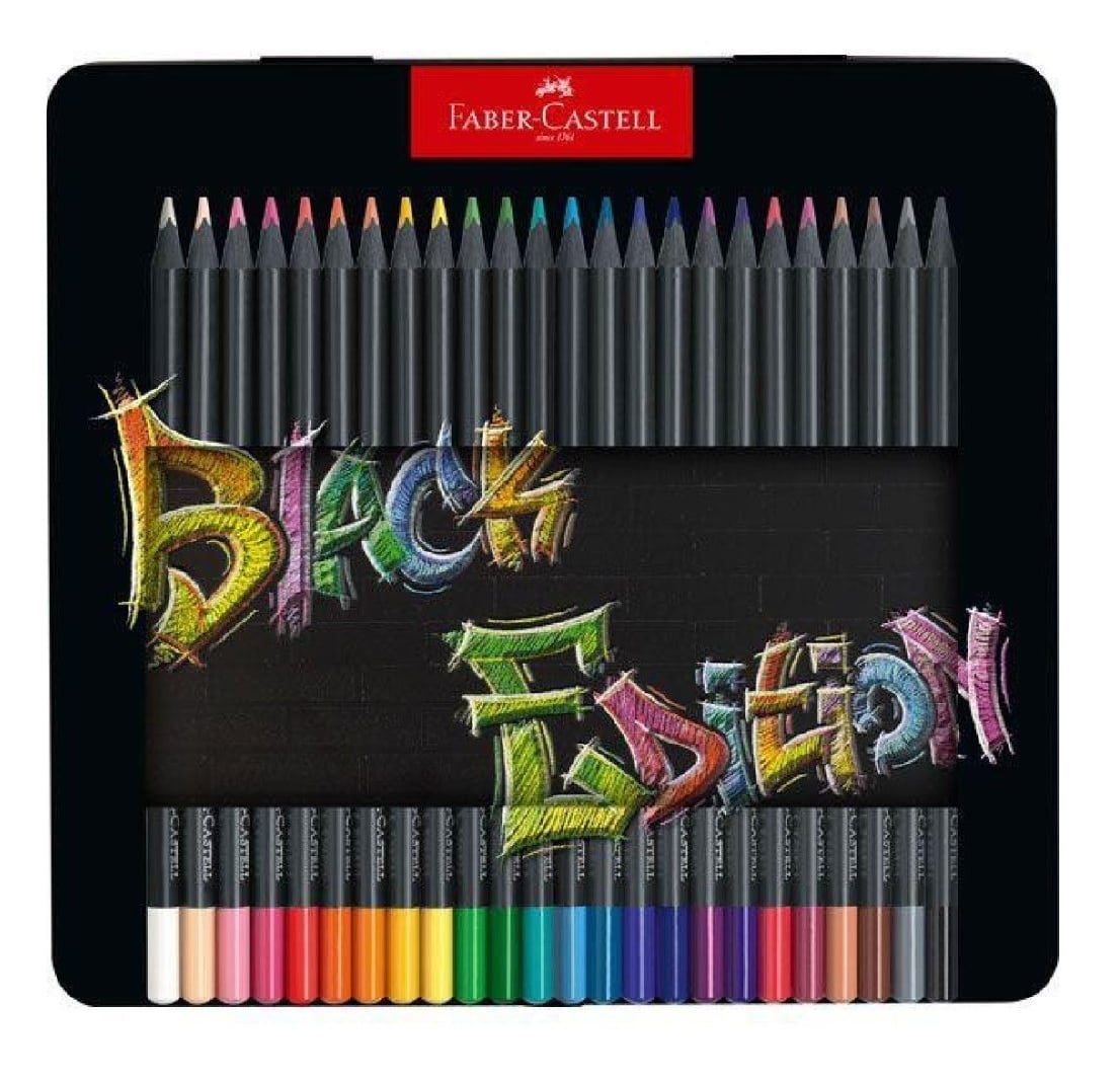 Ξυλομπογιές Faber Castell Black Edition 24 τεμάχια σε μεταλλικό κουτί