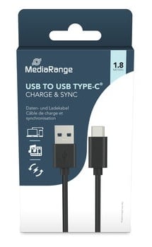 MediaRange Charge/Sync Cable Usb 3.0 to Usb Type C - 1.8m