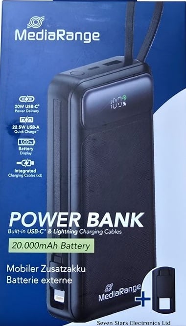 MediaRange PowerBank 20.000mAh USB-C