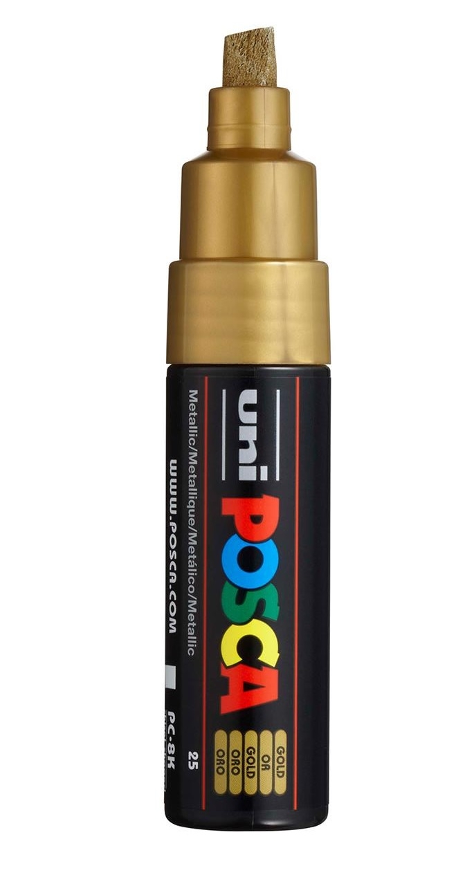 Posca μαρκαδόρος χονδρός Chisel Tip Χρυσό