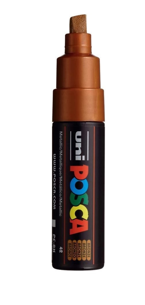 Posca μαρκαδόρος χονδρός Chisel Tip Μπρονζέ