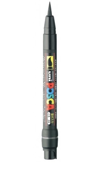 Posca μαρκαδόρος Brush Tip Μαύρο
