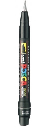 Posca μαρκαδόρος Brush Tip Ασημί