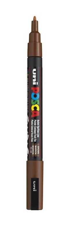 Posca μαρκαδόρος λεπτός PC-3M Καφέ