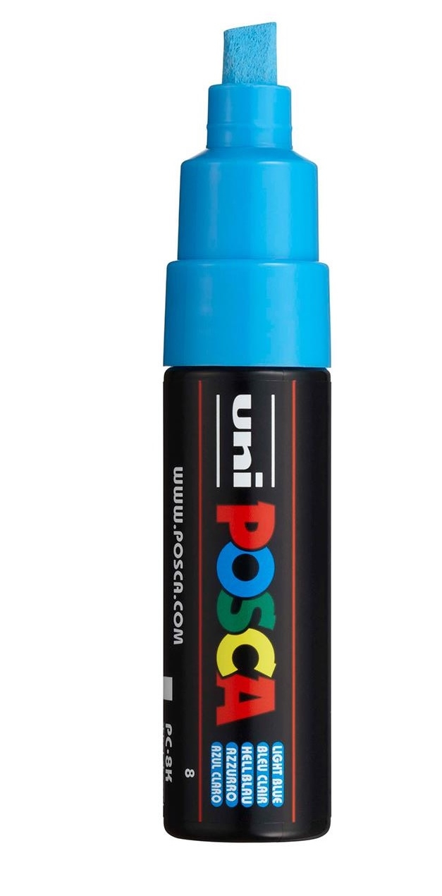 Posca μαρκαδόρος χονδρός Chisel Tip Αν. Μπλε