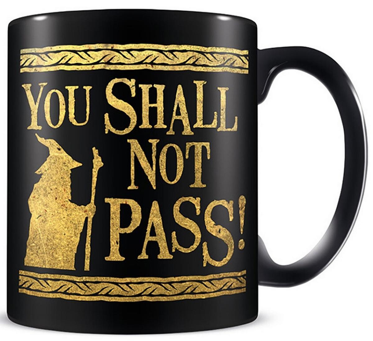The Lord Of The Rings (You Shall Not Pass) Black Pod Mug