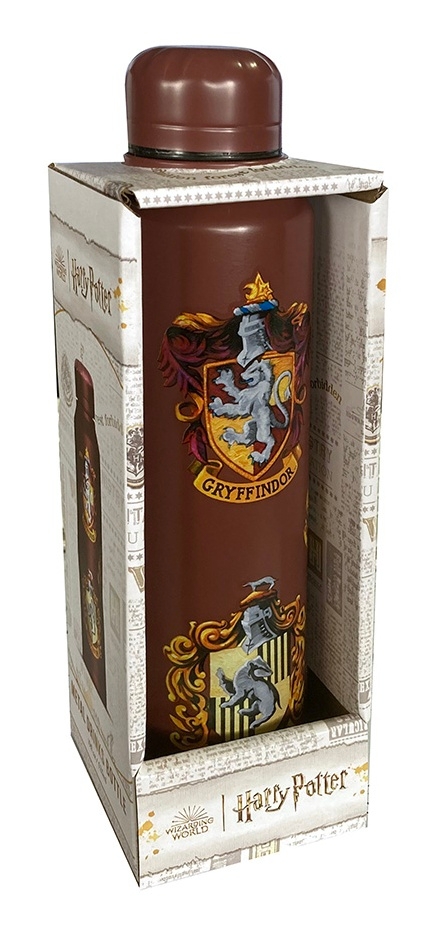 Harry Potter (Colourful Crest) Slim Metal Drinks Bottle