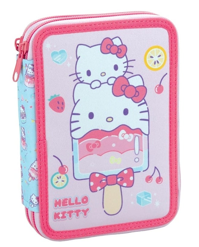 Κασετίνα Διπλή Γεμάτη Hello Kitty Cupcake