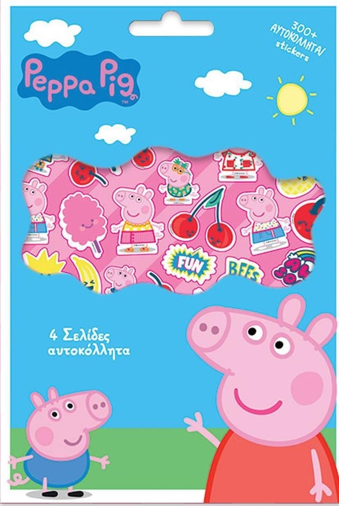 Αυτοκόλλητα σε Μπλοκ 300 τμχ - Peppa Pig