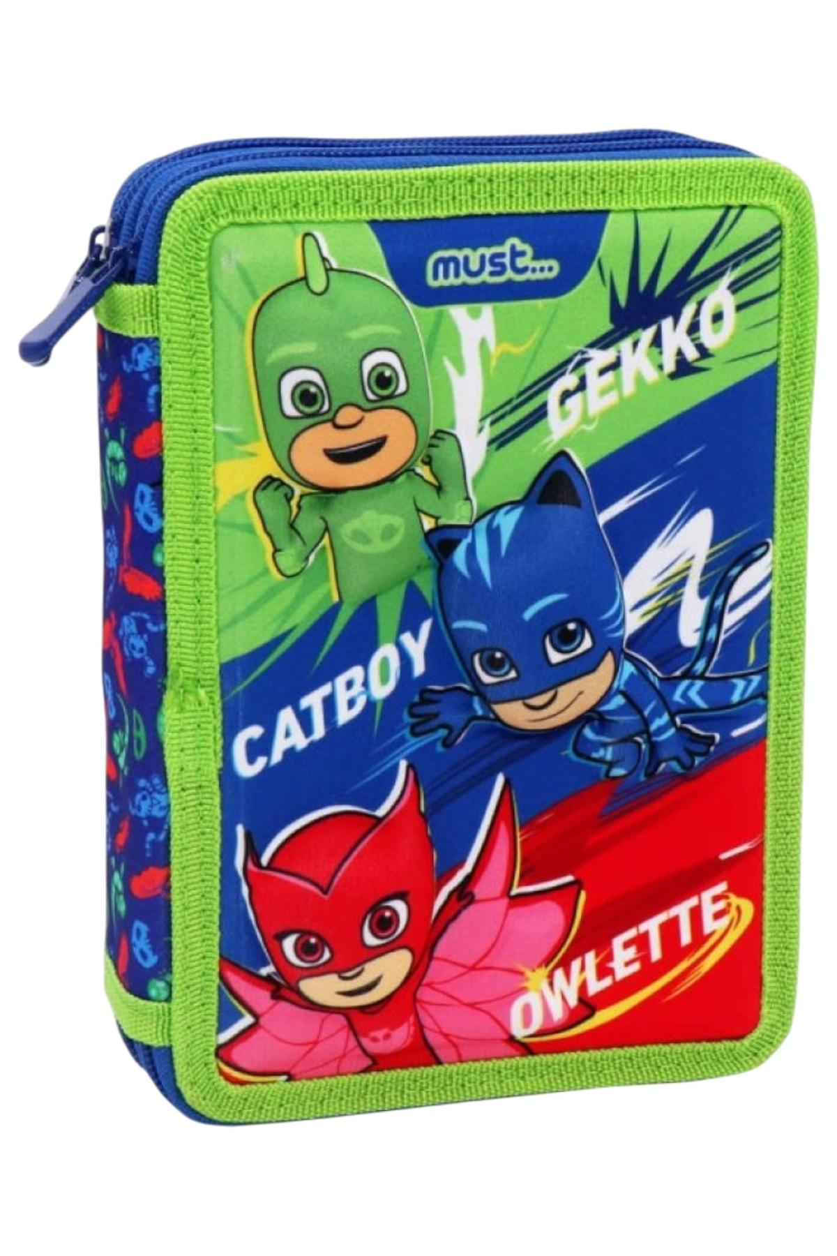 Κασετίνα διπλή PJ Masks Tap to light up
