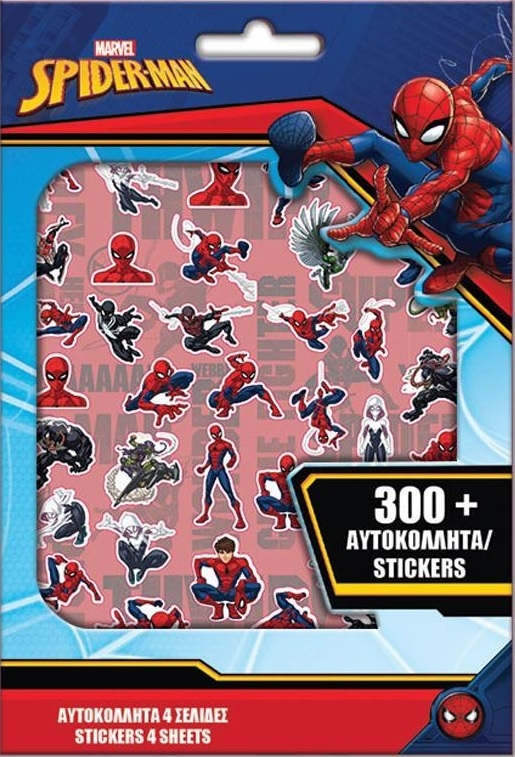 Αυτοκόλλητα σε Μπλοκ 300 τμχ - Spider-Man