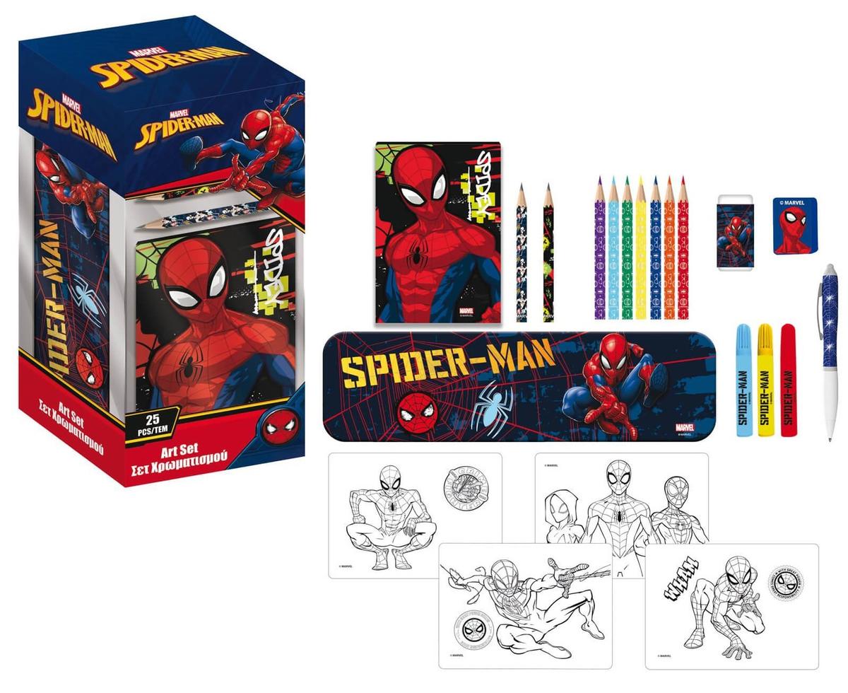 Σετ ζωγραφικής με κασετίνα Spiderman