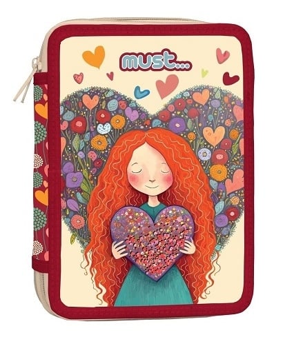 Κασετίνα διπλή γεμάτη Red Heart