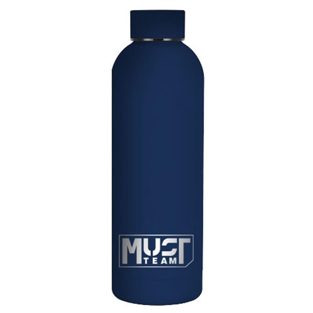 Θερμός 500ml ανοξείδωτο με rubber υφή Blue