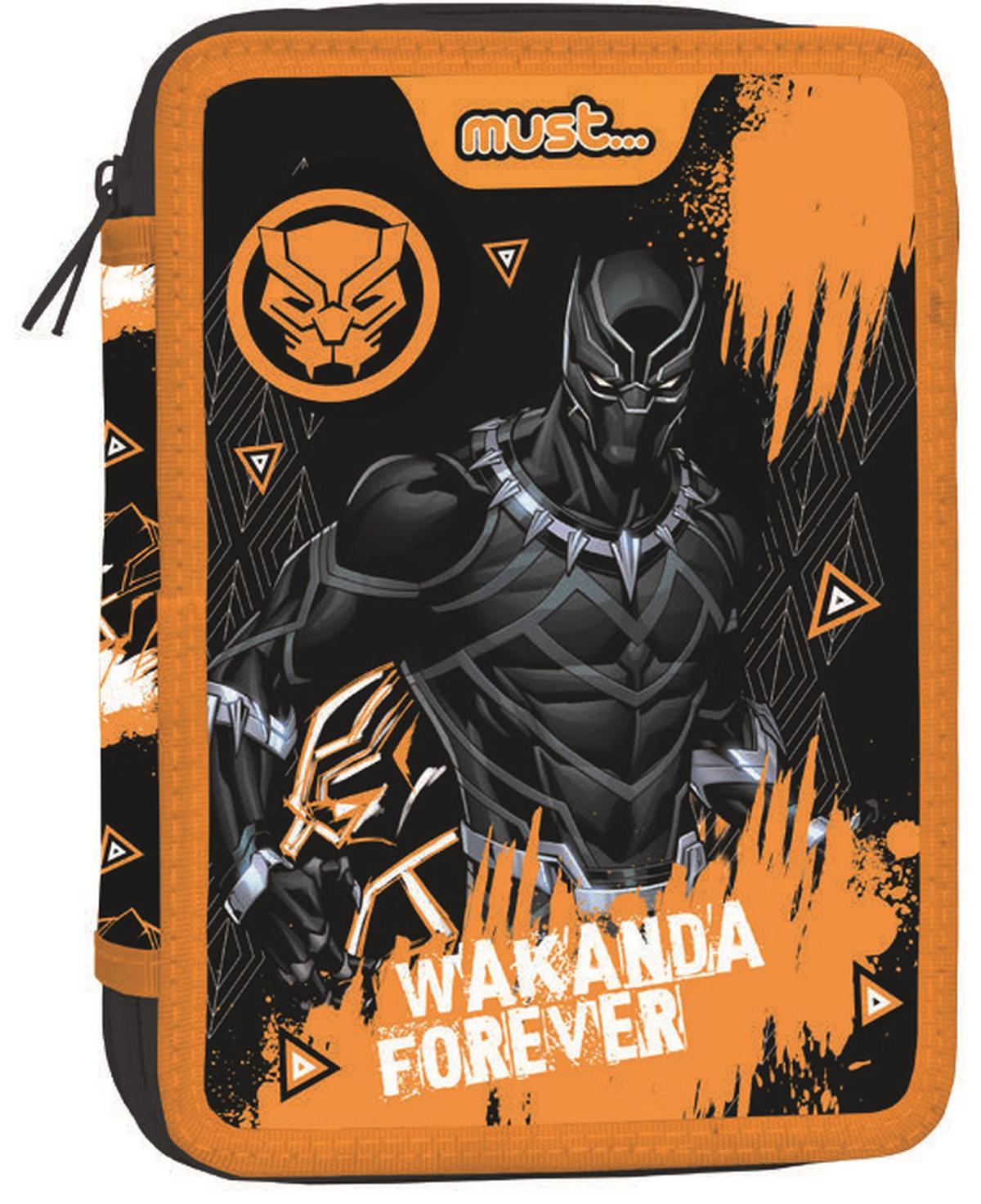 Κασετίνα διπλή γεμάτη Back Panther
