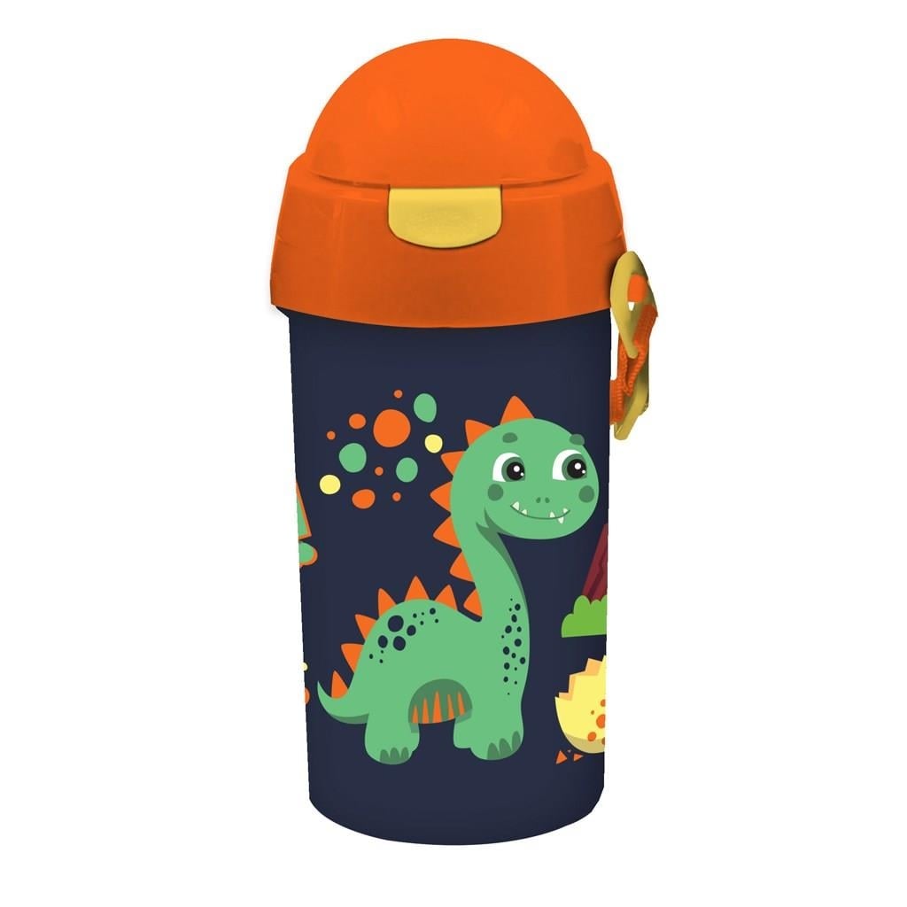 Παγούρι πλαστικό με καλαμάκι 500 ml - Dino
