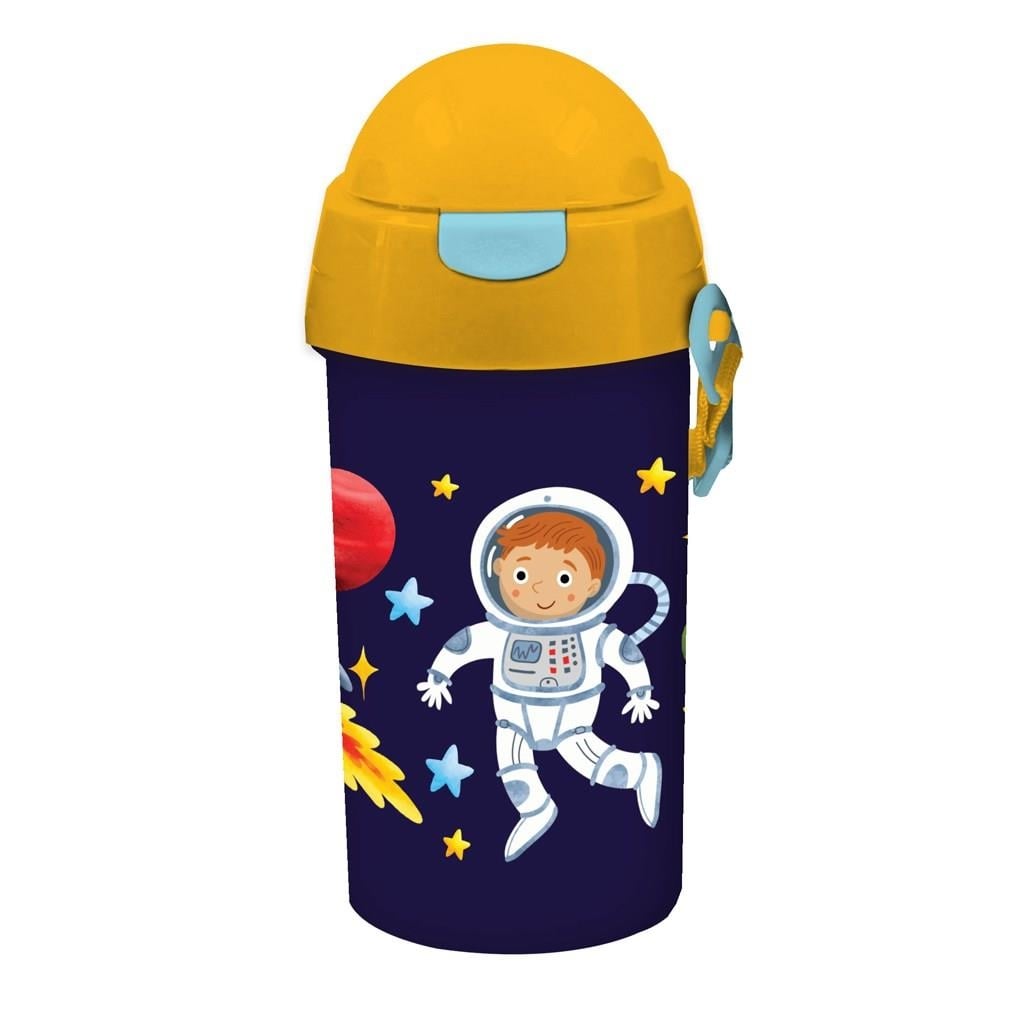 Παγούρι πλαστικό 500 ml με καλαμάκι - Space