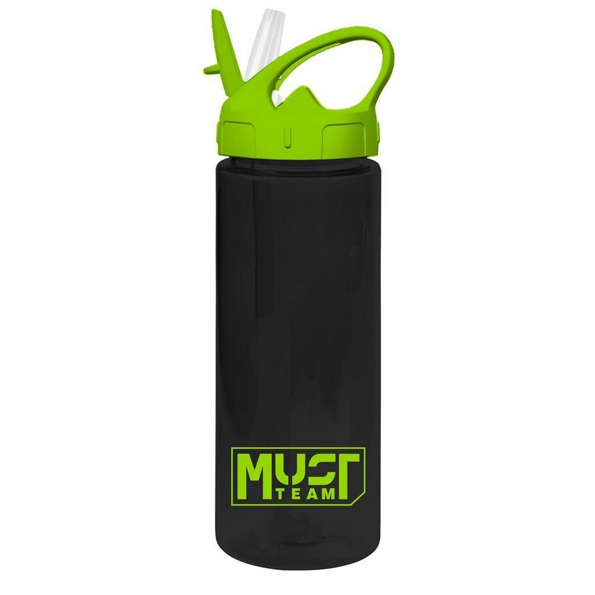 Παγούρι πλαστικό  500ml με καλαμάκι Black