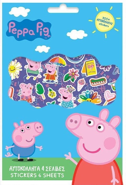 Αυτοκόλλητα σε Μπλοκ 300 τμχ - Peppa Pig