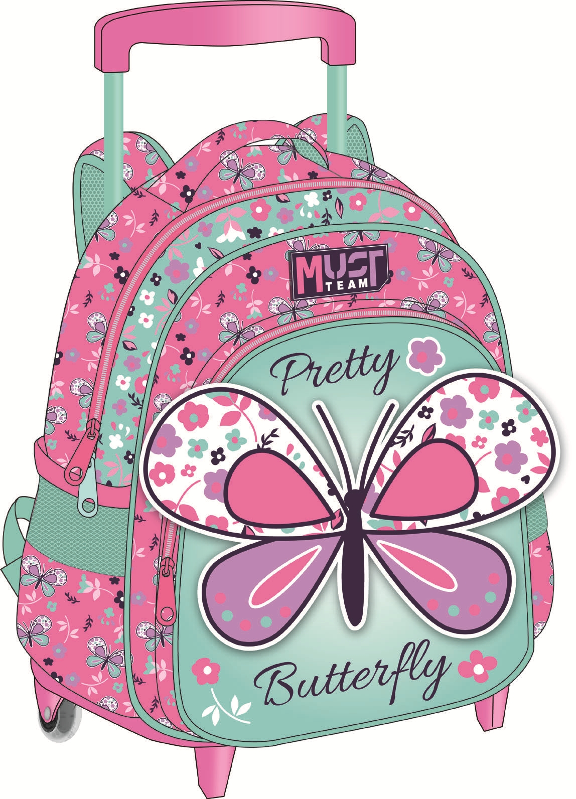 Τσάντα τρόλεϊ νηπιαγωγείου Must - Pretty Butterfly
