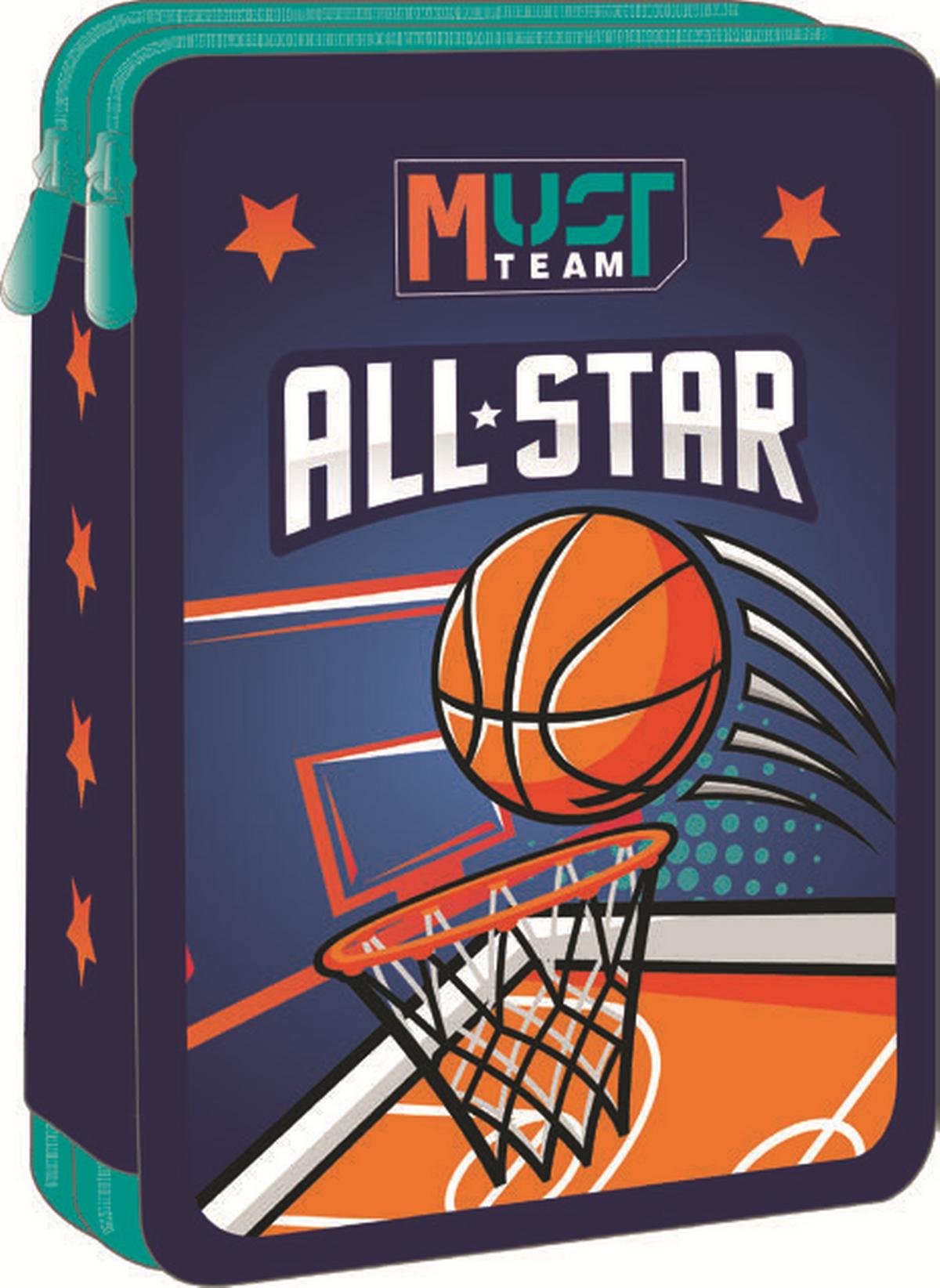 Κασετίνα διπλή γεμάτη Must - Basketball