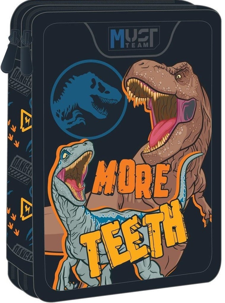 Κασετίνα διπλή γεμάτη Jurassic World - More Teeth