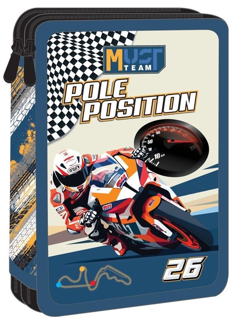 Κασετίνα διπλή γεμάτη Must - Pole Position