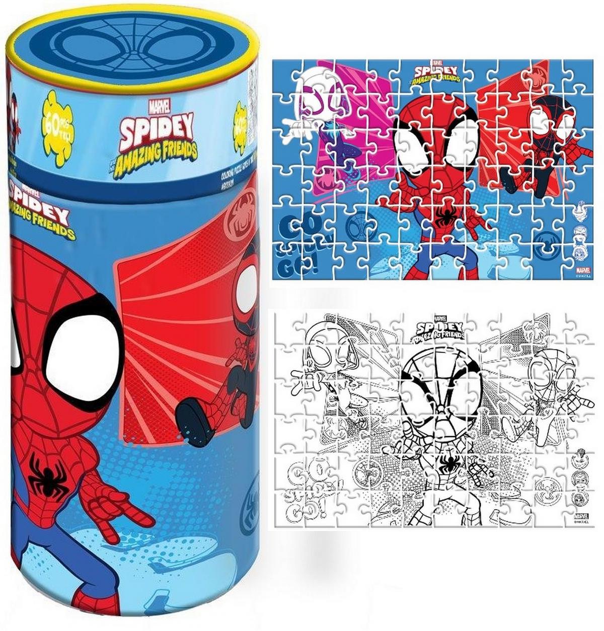 Παζλ 60 τεμαχίων σε κύλινδρο - Spidey
