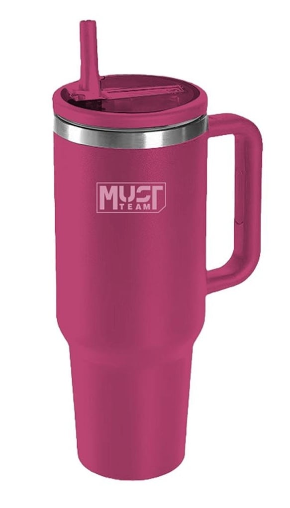 Ποτήρι - θερμός ανοξείδωτο 1200ml με καλαμάκι Must - Βυσσινί