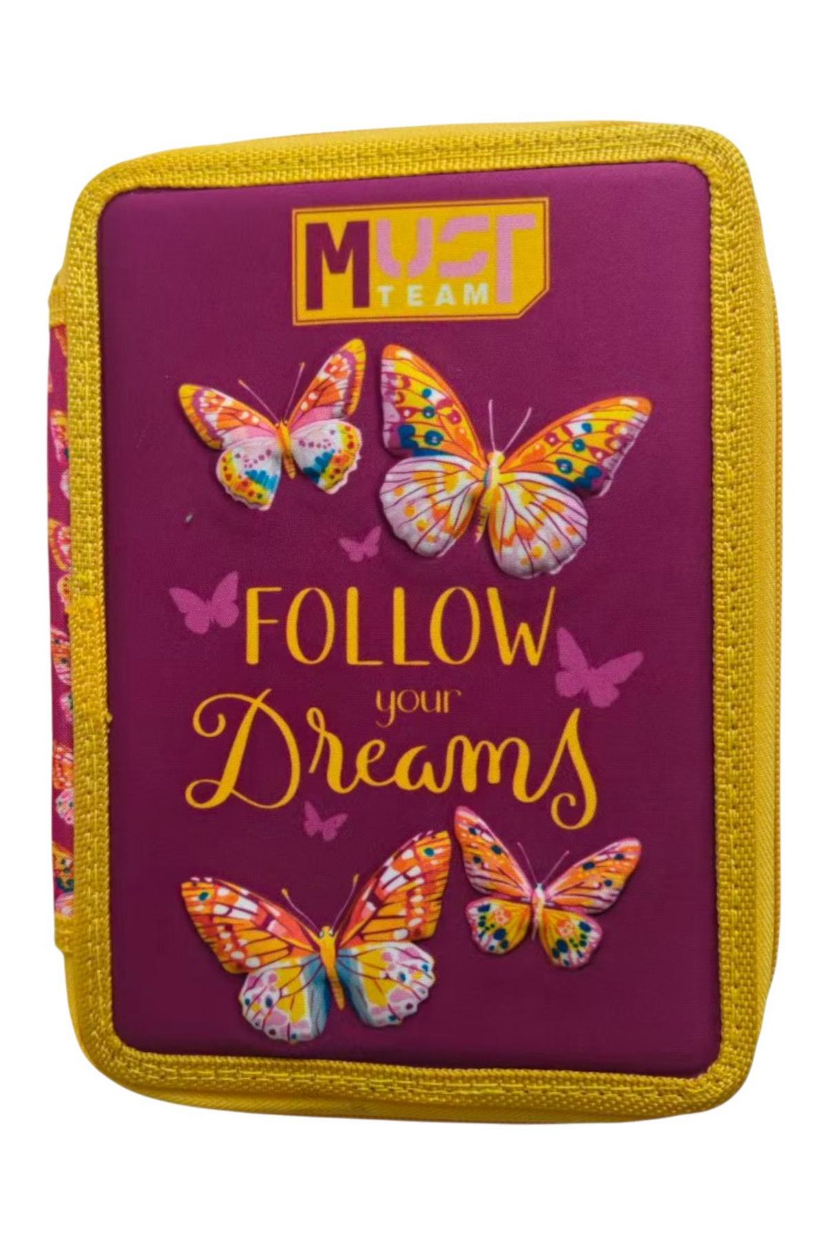 Κασετίνα Διπλή Γεμάτη Must - Butterfly: follow your dreams